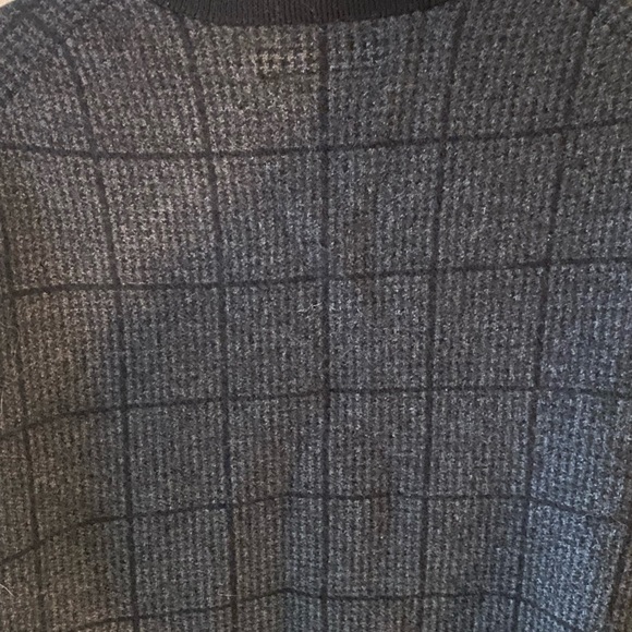 Cremieux Black and Grey Zippered Neck Merino Wool Sweater, Suze XL - Picture 4 of 7